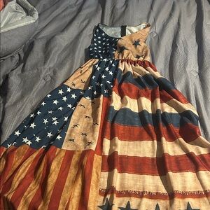 Patriotic Stars and Stripes Dress
